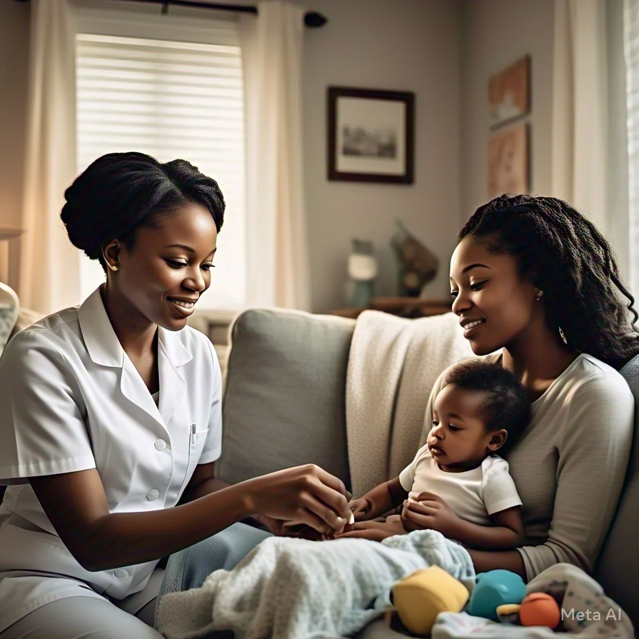 Baby Nurse teaching a new mother